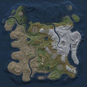 Thumbnail Rust Map: Procedural Map, Size: 3750, Seed: 202408292, 16 Monuments