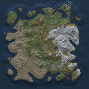 Thumbnail Rust Map: Procedural Map, Size: 3850, Seed: 583901986, 17 Monuments