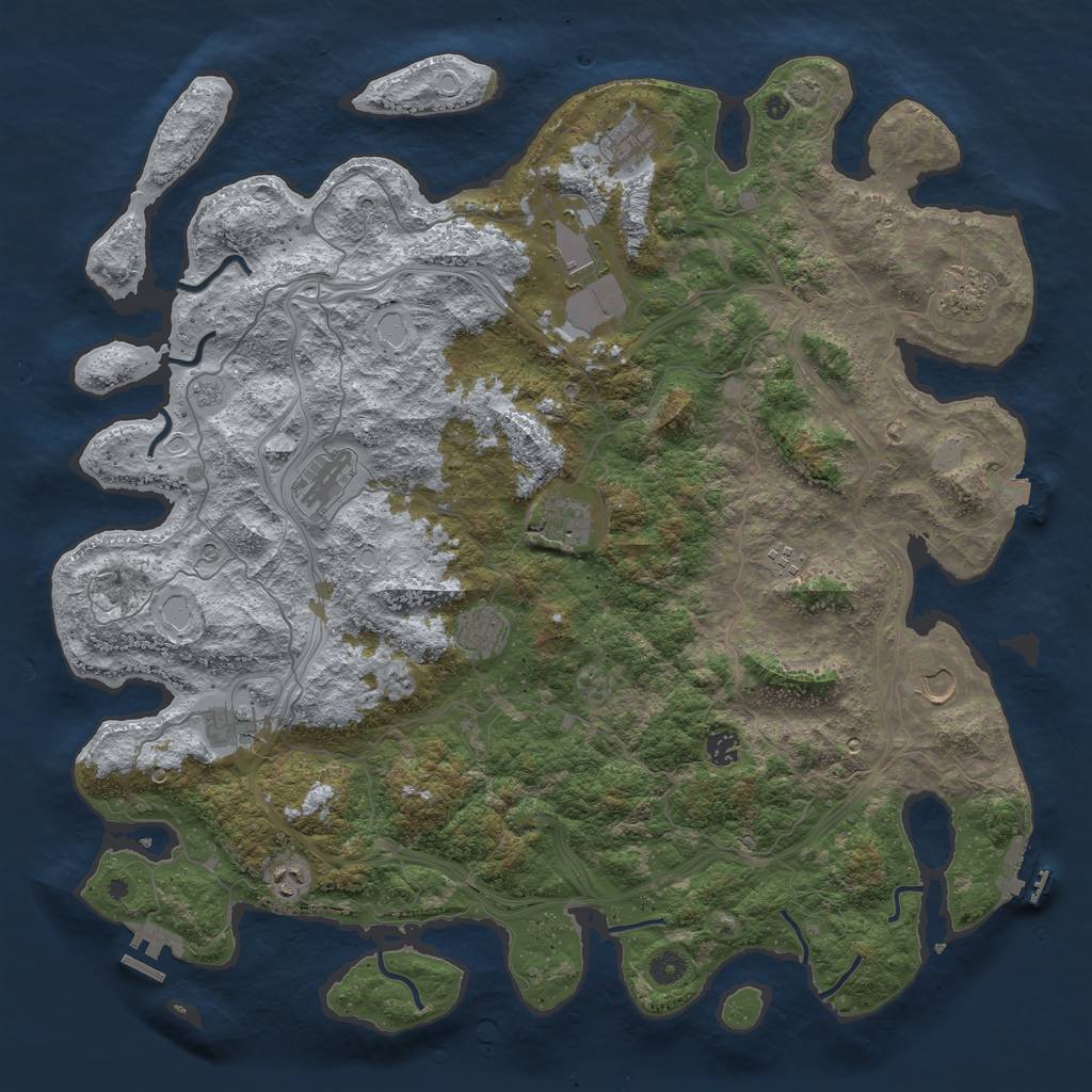 Rust Map: Procedural Map, Size: 4750, Seed: 520, 19 Monuments