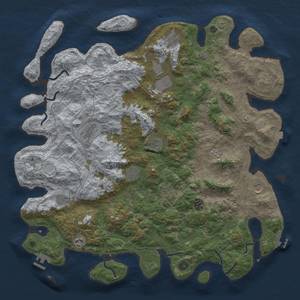 Thumbnail Rust Map: Procedural Map, Size: 4750, Seed: 520, 19 Monuments