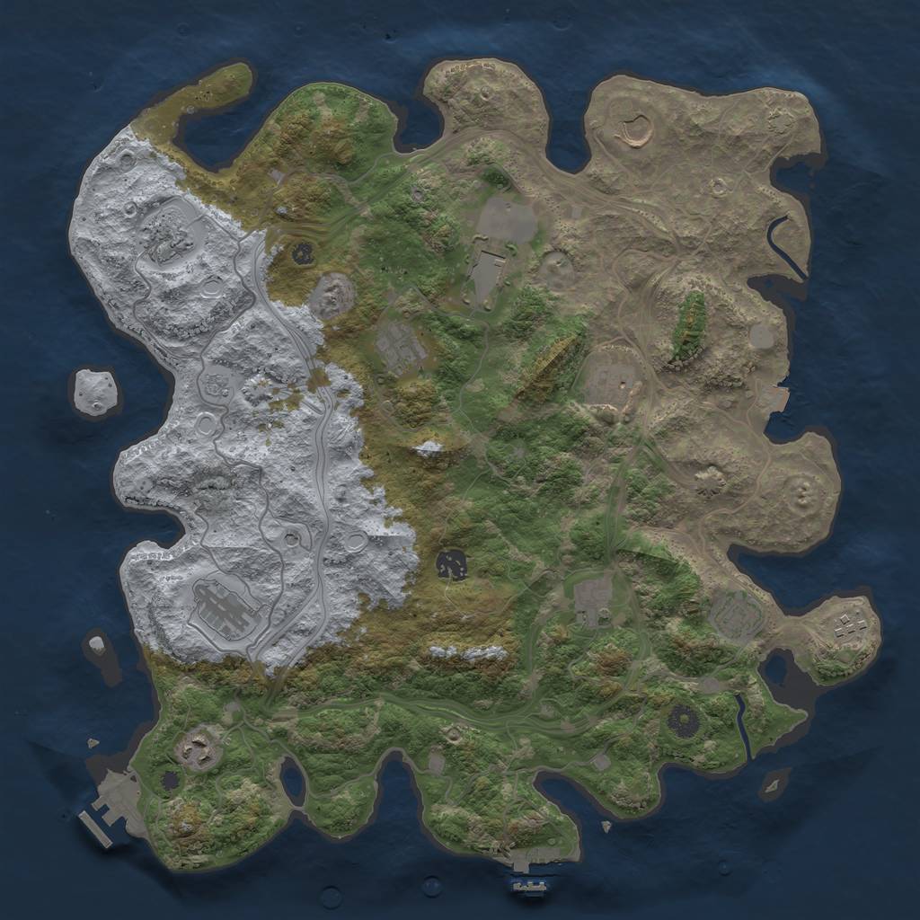 Rust Map: Procedural Map, Size: 4250, Seed: 1507261944, 19 Monuments