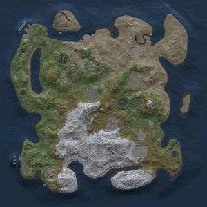 Thumbnail Rust Map: Procedural Map, Size: 3500, Seed: 1767966906, 15 Monuments