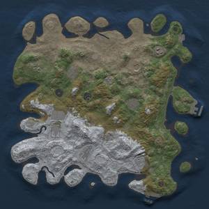 Thumbnail Rust Map: Procedural Map, Size: 4000, Seed: 1328340888, 18 Monuments