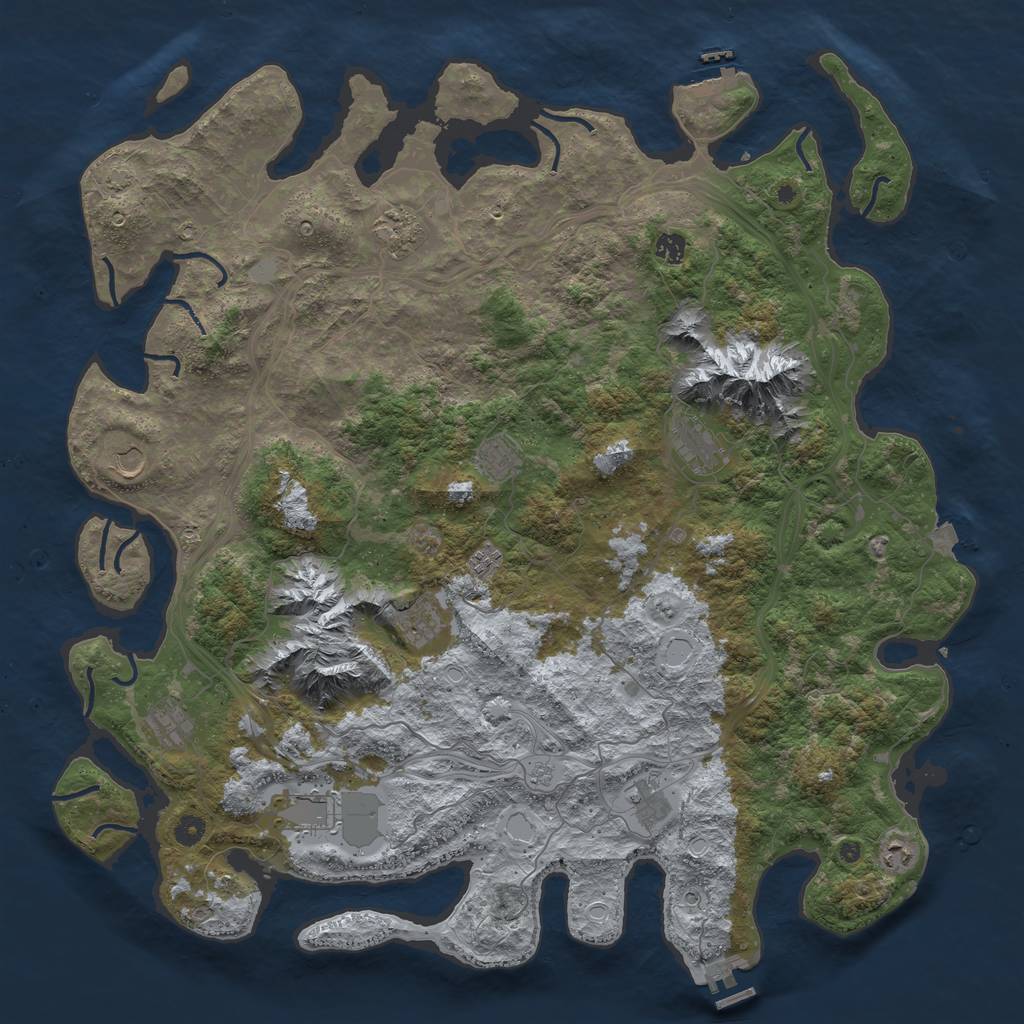 Rust Map: Procedural Map, Size: 5000, Seed: 1795624614, 19 Monuments