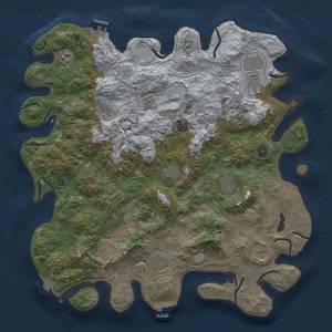 Thumbnail Rust Map: Procedural Map, Size: 4500, Seed: 1082477654, 19 Monuments