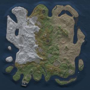 Thumbnail Rust Map: Procedural Map, Size: 4000, Seed: 1141621238, 18 Monuments