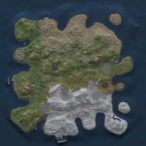 Thumbnail Rust Map: Procedural Map, Size: 3500, Seed: 397391784, 15 Monuments