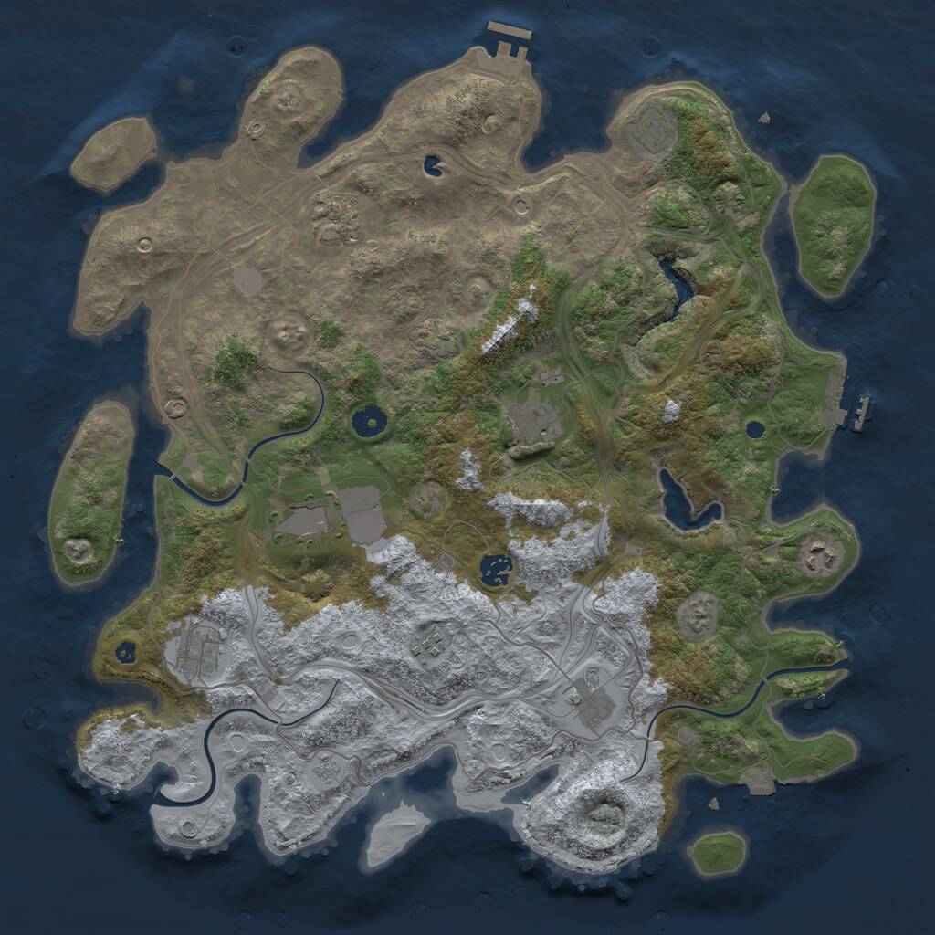 Rust Map: Procedural Map, Size: 4250, Seed: 139492687, 15 Monuments