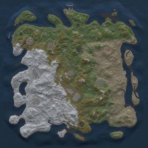 Thumbnail Rust Map: Procedural Map, Size: 4500, Seed: 37192483, 19 Monuments