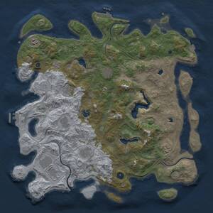 Thumbnail Rust Map: Procedural Map, Size: 4500, Seed: 37192483, 15 Monuments