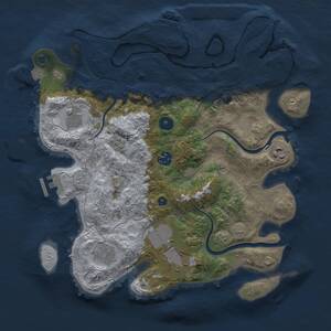Thumbnail Rust Map: Procedural Map, Size: 3500, Seed: 1060237280, 12 Monuments