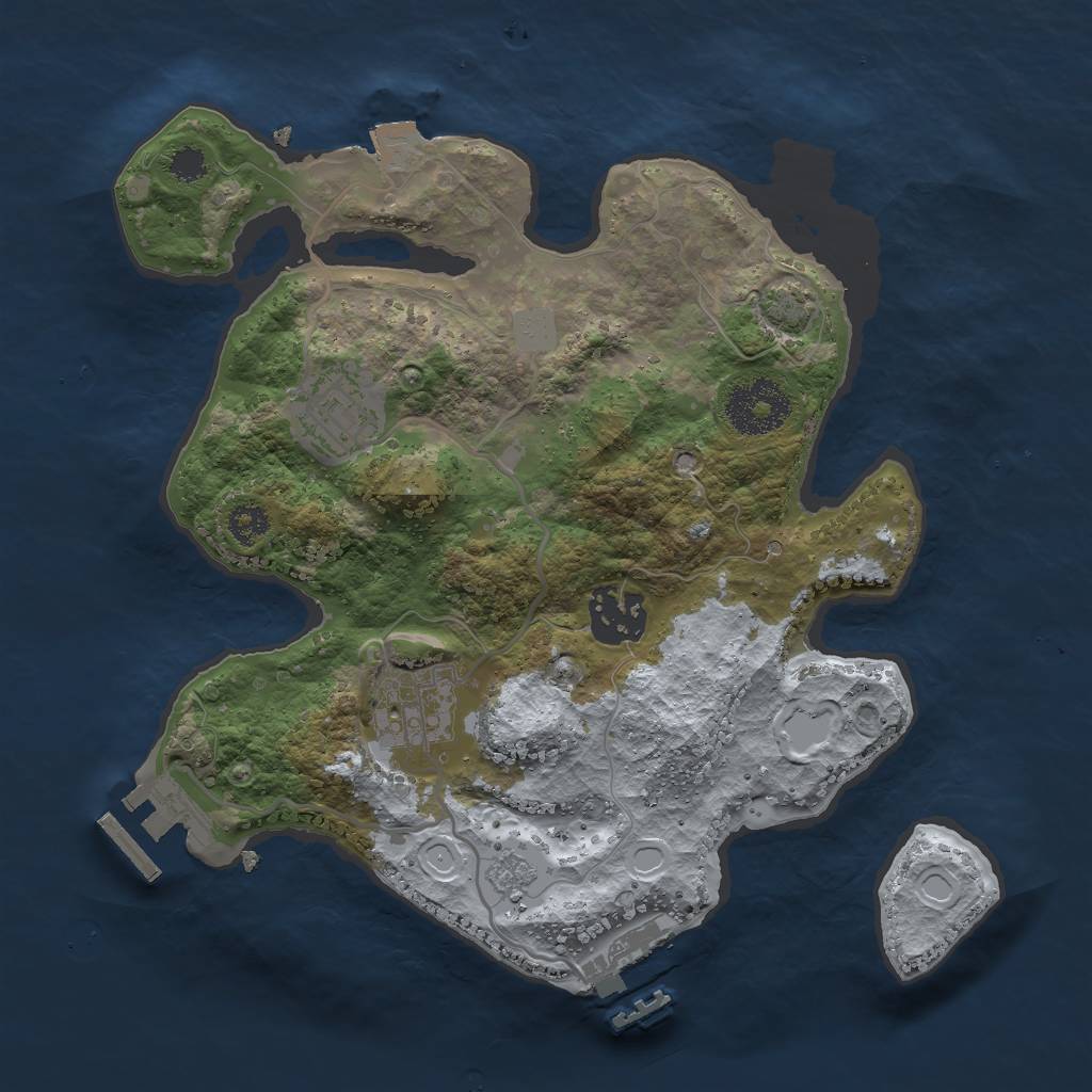 Rust Map: Procedural Map, Size: 2700, Seed: 140462257, 10 Monuments