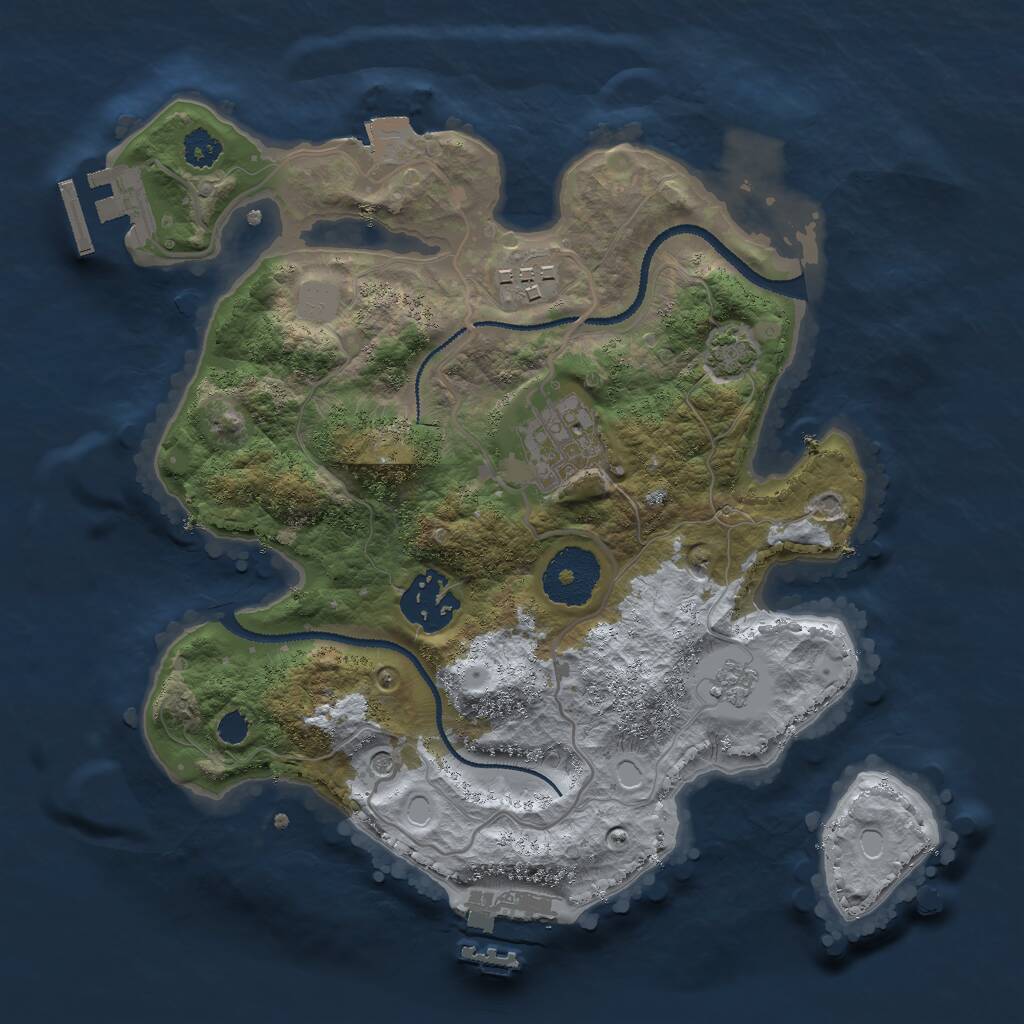 Rust Map: Procedural Map, Size: 2700, Seed: 140462257, 9 Monuments