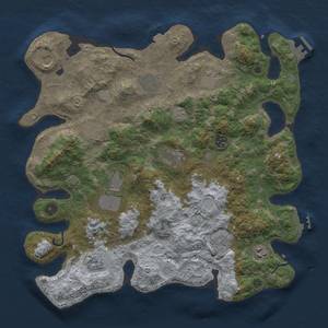 Thumbnail Rust Map: Procedural Map, Size: 4000, Seed: 1892121493, 19 Monuments