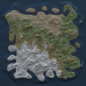 Thumbnail Rust Map: Procedural Map, Size: 4000, Seed: 1126848701, 19 Monuments