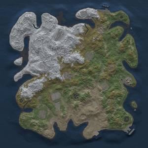 Thumbnail Rust Map: Procedural Map, Size: 4000, Seed: 520749646, 17 Monuments