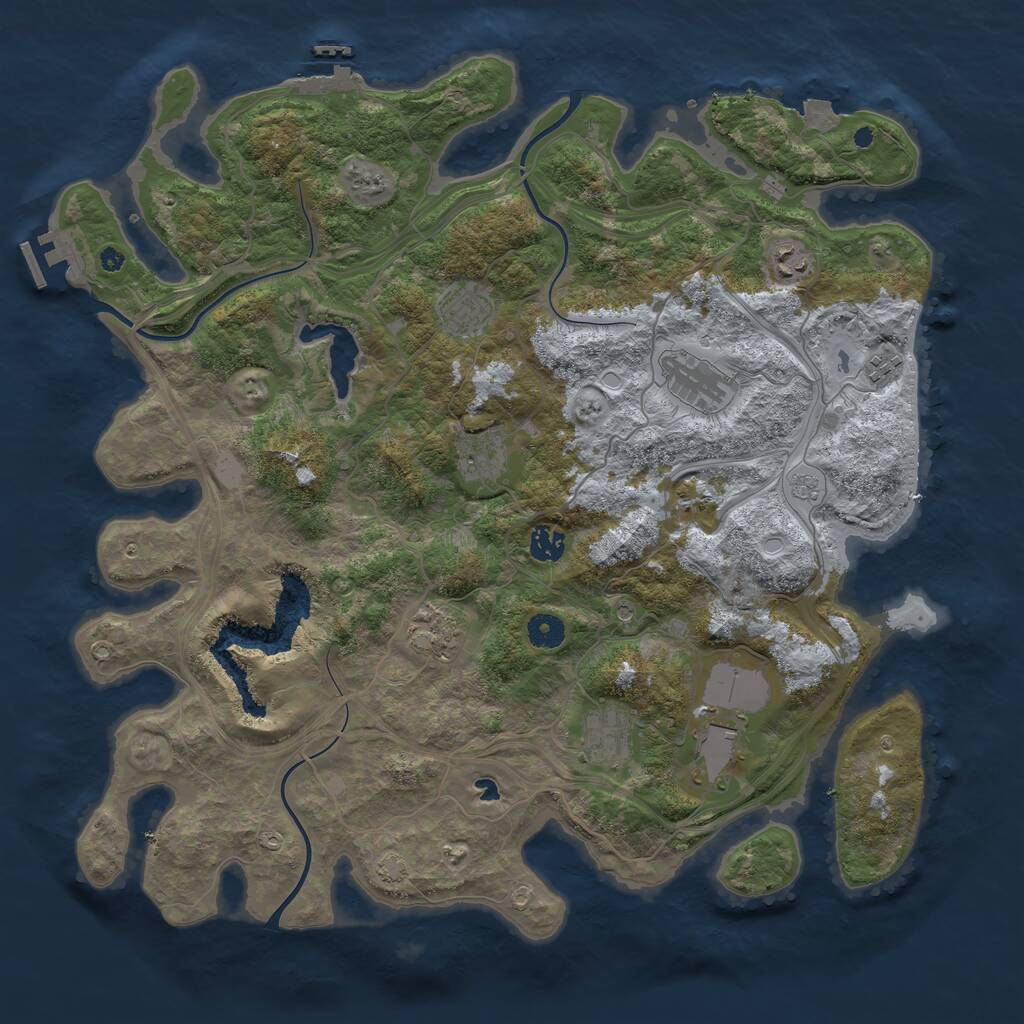 Rust Map: Procedural Map, Size: 4250, Seed: 15999304, 15 Monuments
