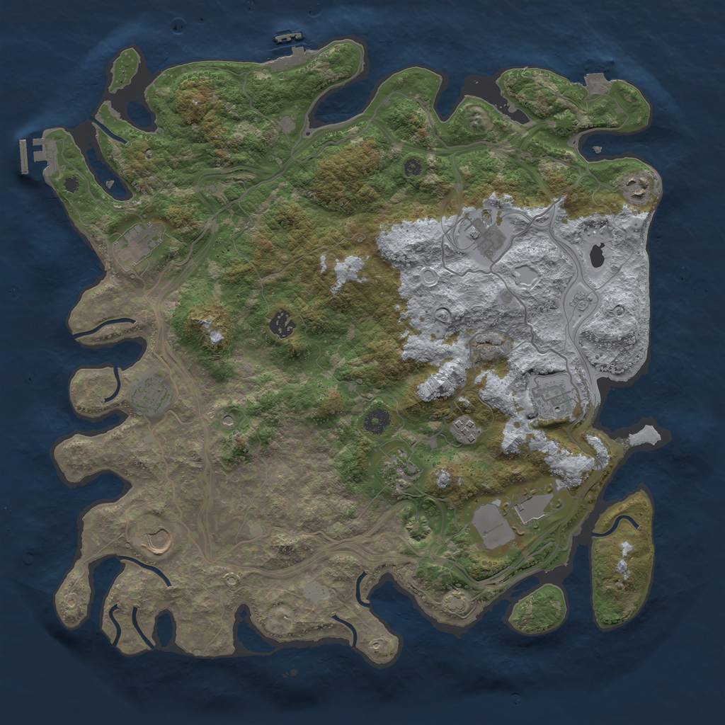 Rust Map: Procedural Map, Size: 4250, Seed: 15999304, 18 Monuments