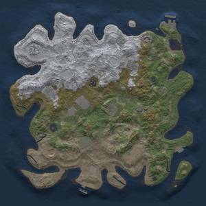 Thumbnail Rust Map: Procedural Map, Size: 3850, Seed: 434961500, 19 Monuments