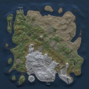 Thumbnail Rust Map: Procedural Map, Size: 4000, Seed: 171375212, 19 Monuments