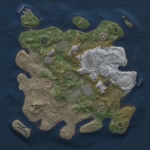 Thumbnail Rust Map: Procedural Map, Size: 3500, Seed: 1472758065, 16 Monuments