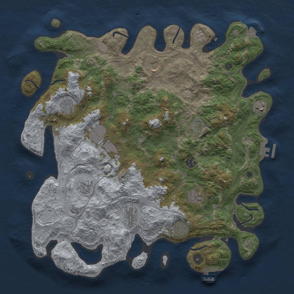 Rust Map: Procedural Map, Size: 4250, Seed: 1756377893, 19 Monuments