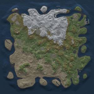 Thumbnail Rust Map: Procedural Map, Size: 4500, Seed: 801112700, 19 Monuments