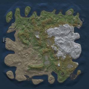 Thumbnail Rust Map: Procedural Map, Size: 4500, Seed: 115049020, 19 Monuments