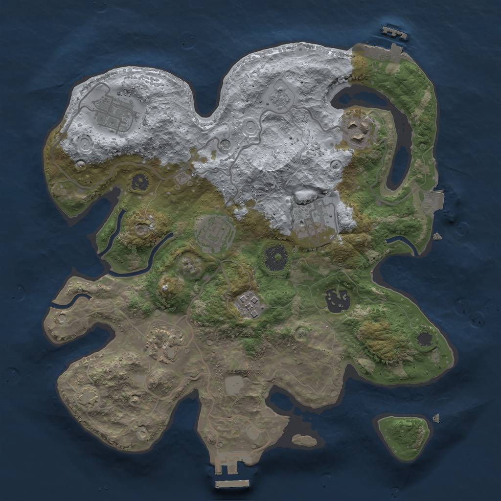 Rust Map: Procedural Map, Size: 3000, Seed: 1768474511, 15 Monuments