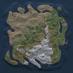 Thumbnail Rust Map: Procedural Map, Size: 3850, Seed: 579516132, 19 Monuments