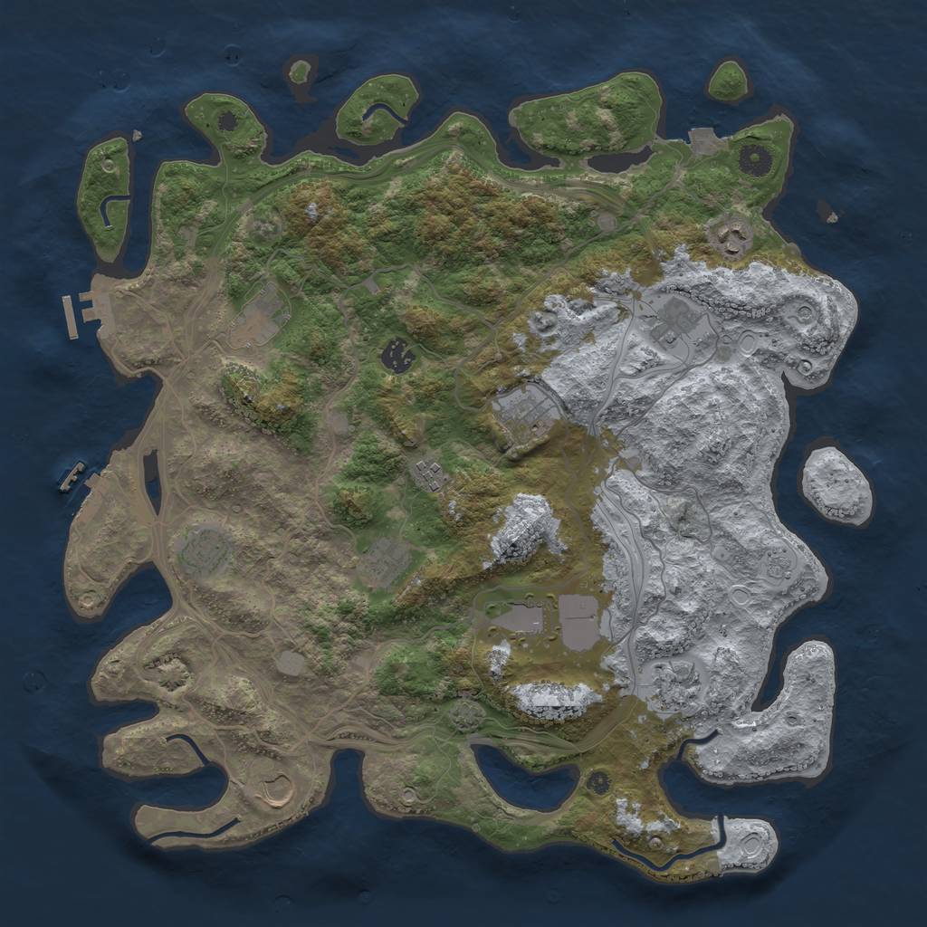 Rust Map: Procedural Map, Size: 4250, Seed: 456123789, 19 Monuments