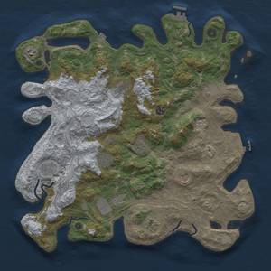 Thumbnail Rust Map: Procedural Map, Size: 4250, Seed: 827899249, 19 Monuments