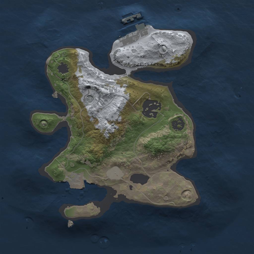 Rust Map: Procedural Map, Size: 2000, Seed: 1872, 6 Monuments