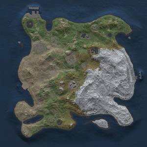 Thumbnail Rust Map: Procedural Map, Size: 3000, Seed: 98765432, 12 Monuments