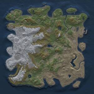 Thumbnail Rust Map: Procedural Map, Size: 4250, Seed: 1917562563, 16 Monuments