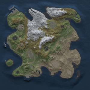 Thumbnail Rust Map: Procedural Map, Size: 3000, Seed: 1274654032, 14 Monuments