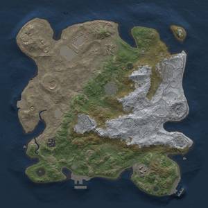 Thumbnail Rust Map: Procedural Map, Size: 3500, Seed: 1370179450, 17 Monuments