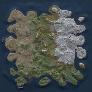 Thumbnail Rust Map: Procedural Map, Size: 4000, Seed: 775304598, 18 Monuments