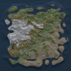 Thumbnail Rust Map: Procedural Map, Size: 4250, Seed: 1145144091, 19 Monuments