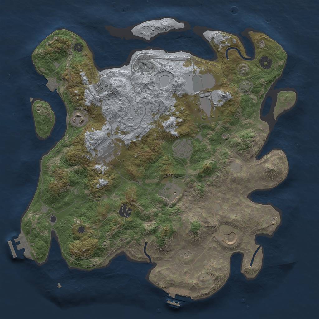 Rust Map: Procedural Map, Size: 3700, Seed: 20240527, 16 Monuments