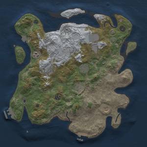 Thumbnail Rust Map: Procedural Map, Size: 3700, Seed: 20240527, 16 Monuments