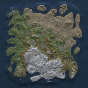 Thumbnail Rust Map: Procedural Map, Size: 4000, Seed: 171296410, 19 Monuments