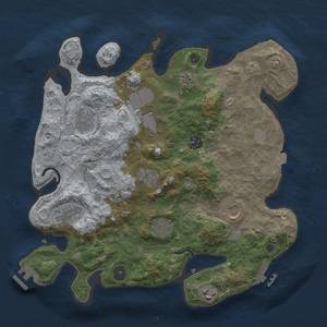 Thumbnail Rust Map: Procedural Map, Size: 3500, Seed: 1198240299, 17 Monuments