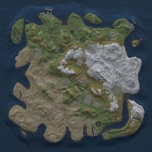 Thumbnail Rust Map: Procedural Map, Size: 4000, Seed: 594392989, 18 Monuments