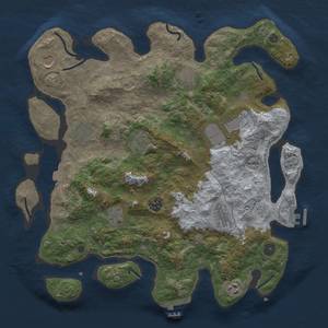 Thumbnail Rust Map: Procedural Map, Size: 4000, Seed: 1288694738, 18 Monuments