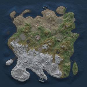 Thumbnail Rust Map: Procedural Map, Size: 3500, Seed: 1720809054, 19 Monuments