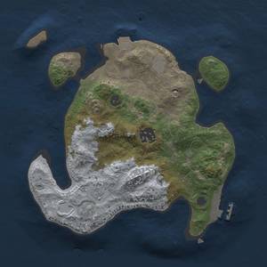 Thumbnail Rust Map: Procedural Map, Size: 2500, Seed: 14625, 6 Monuments