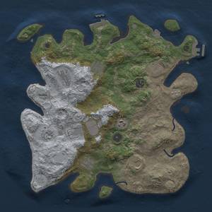 Thumbnail Rust Map: Procedural Map, Size: 3700, Seed: 1724650163, 18 Monuments