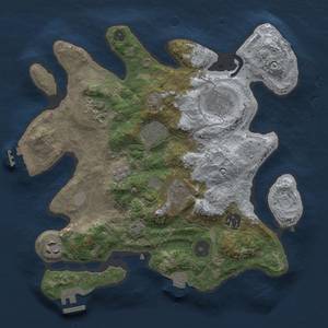 Thumbnail Rust Map: Procedural Map, Size: 3000, Seed: 1350467482, 15 Monuments