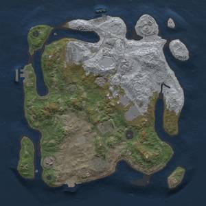 Thumbnail Rust Map: Procedural Map, Size: 3500, Seed: 2908, 15 Monuments